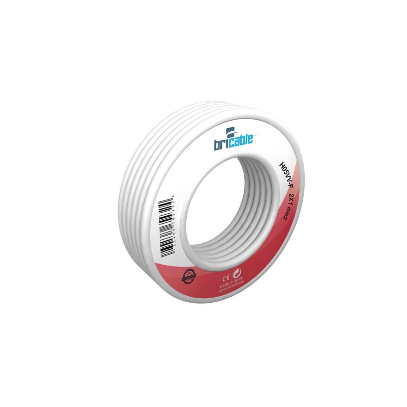 CABLE ELEC PLANO MANG H03VVH2-F BRICABLE 2X075MM BL 10 MT