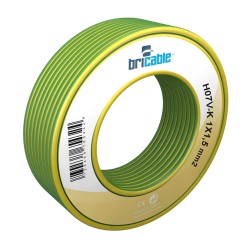 CABLE ELEC HILO FLEXIBLE H07V-K BRICABLE 1X1,5MM AM/VE 100 M