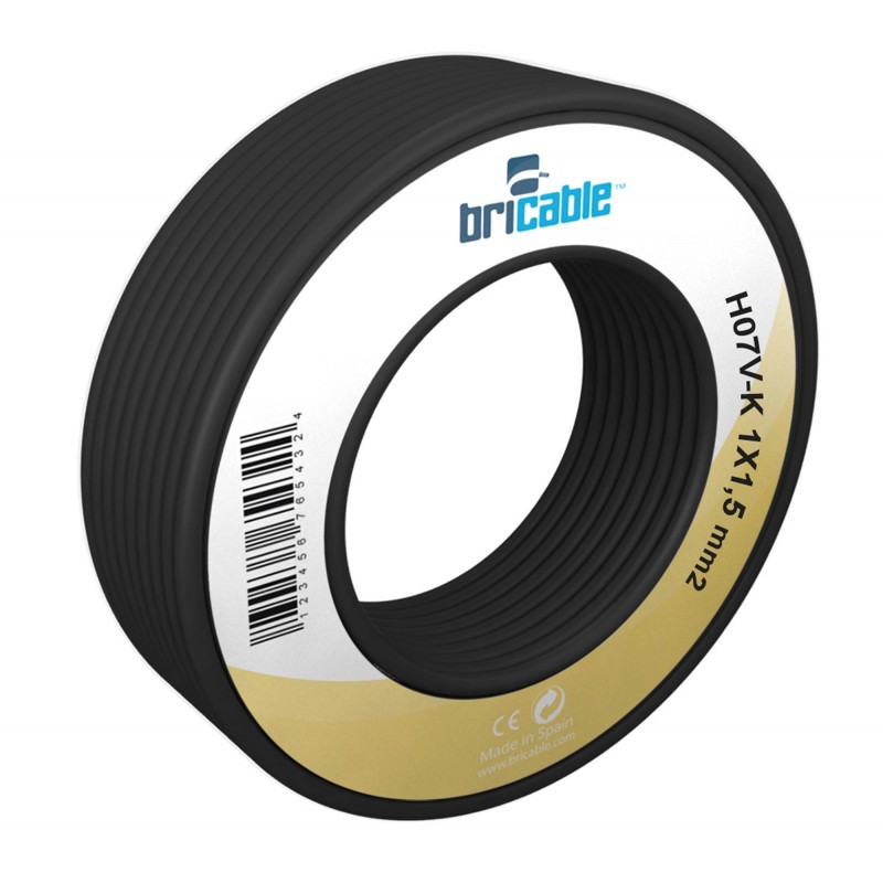 CABLE ELEC HILO FLEXIBLE H07V-K BRICABLE 1X1,5MM NE 10 MT