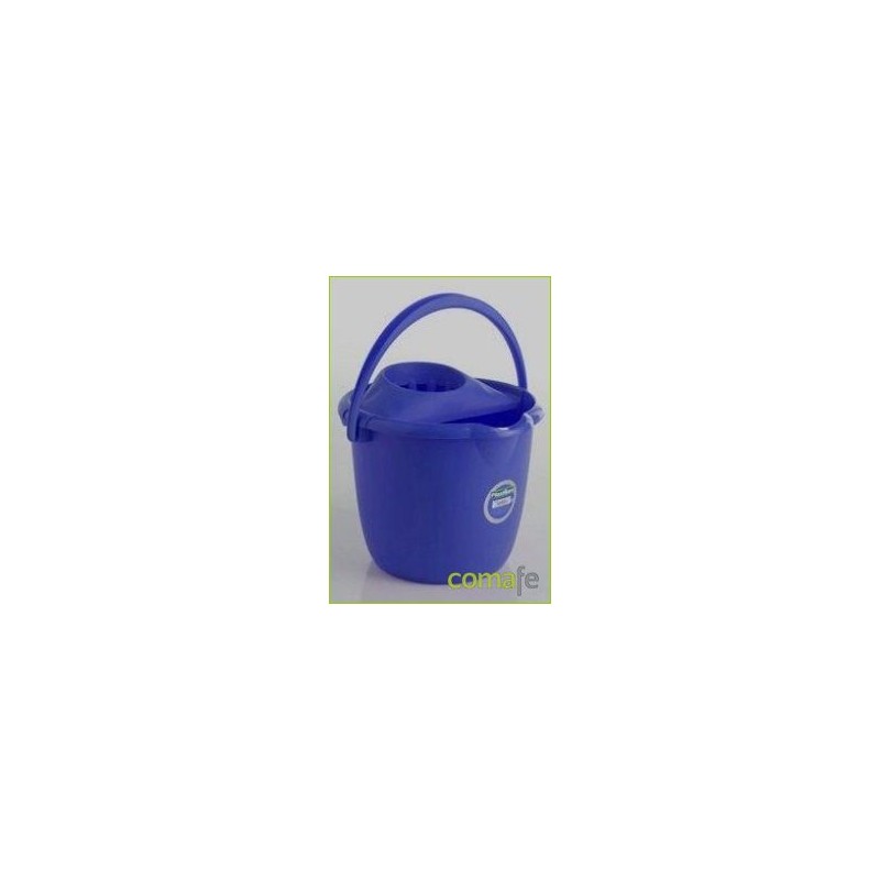 CUBO C/ESCURRIDOR REDONDO 14LT 37X34X28 AZUL PLASTIKEN - Imagen 1