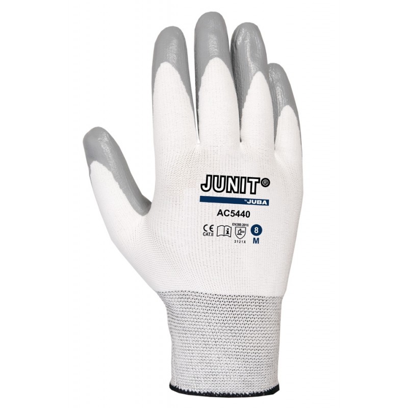 GUANTE CONST M07 P/NIT JUNIT NYL GRIS/BLANCO JUBA