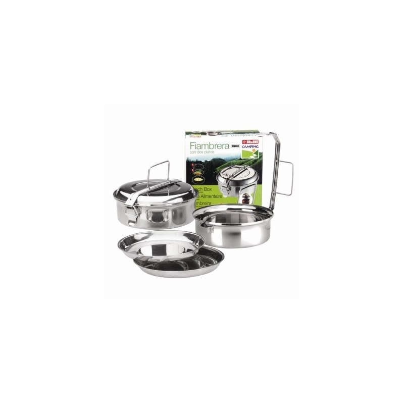 FIAMBRERA 2 PLATOS INOX 16 CM 720616 UNIDAD - Imagen 1