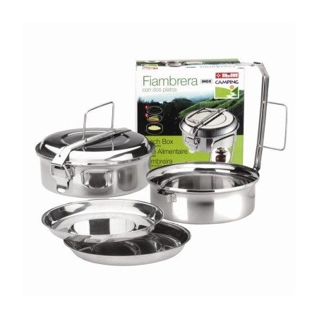 FIAMBRERA 2 PLATOS INOX 16 CM 720616 UNIDAD - Imagen 1