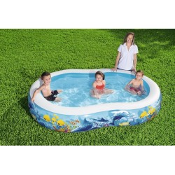 PISCINA HINCHABLE FAMILIAR FONDO MAR 262X157X46CM - Imagen 1