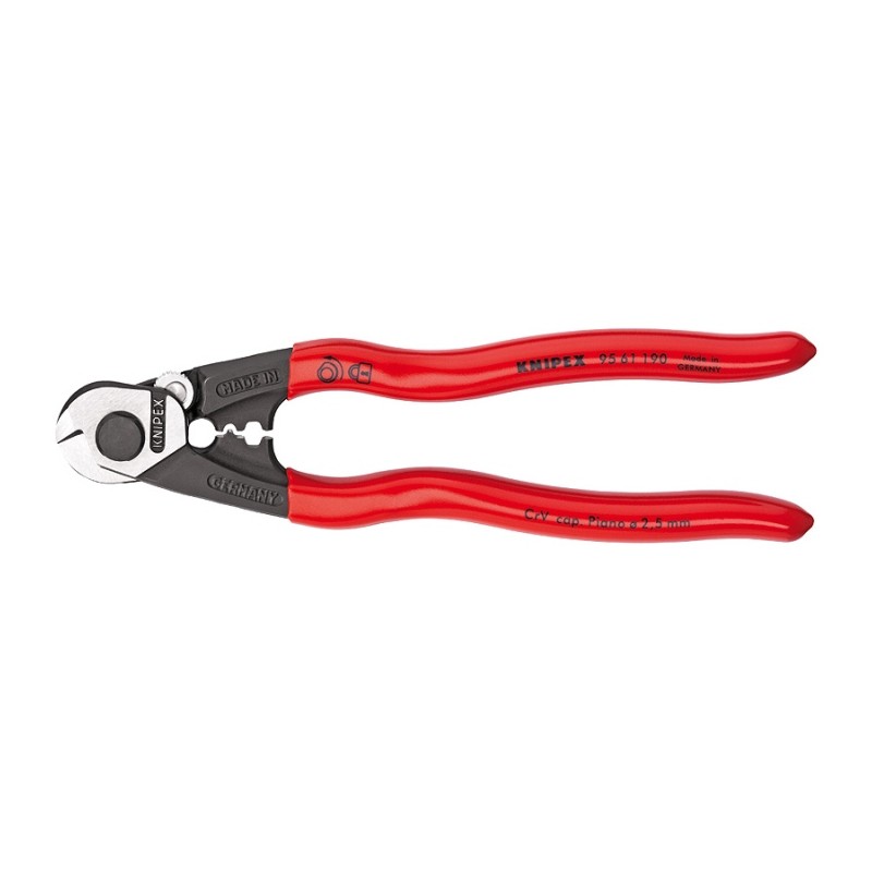 Alicate corta-cables cable trenzado 190mm KNIPEX