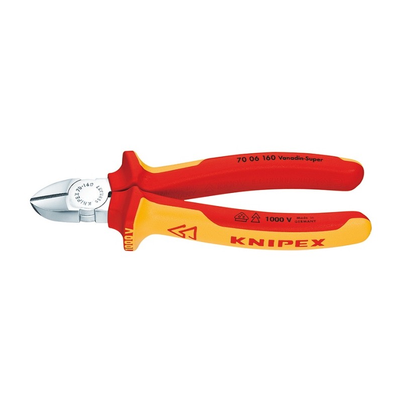Alicate corte diagonal aislado 160mm KNIPEX