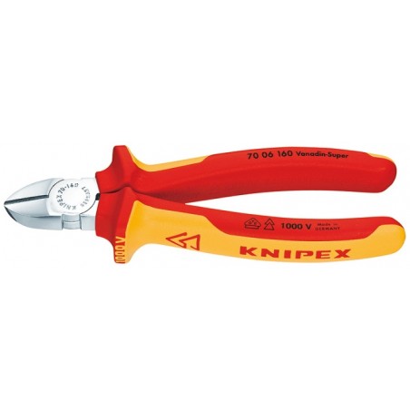 Alicate corte diagonal aislado 160mm KNIPEX