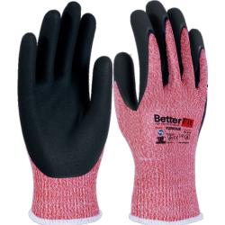 Guante anticorte rosa fibra de vidrio y nitrilo talla 8 M 3L - Imagen 1