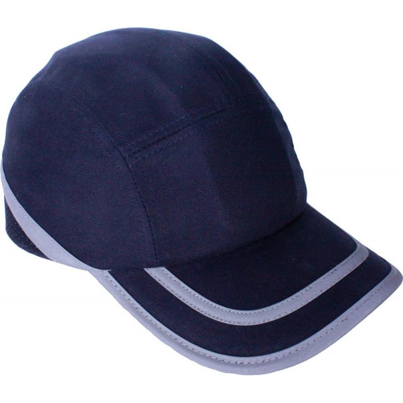 Gorra protección 16x14x28cm algodón y poliester con refuerzo abs azul - Imagen 1