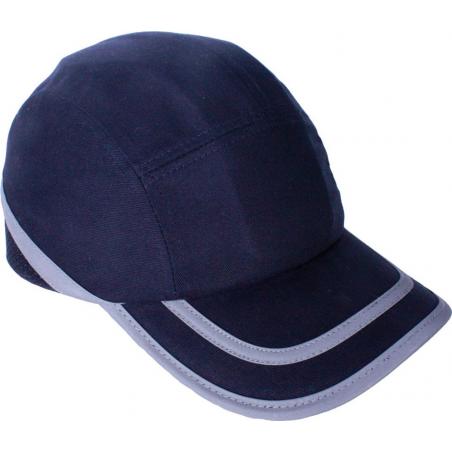 Gorra protección 16x14x28cm algodón y poliester con refuerzo abs azul - Imagen 1