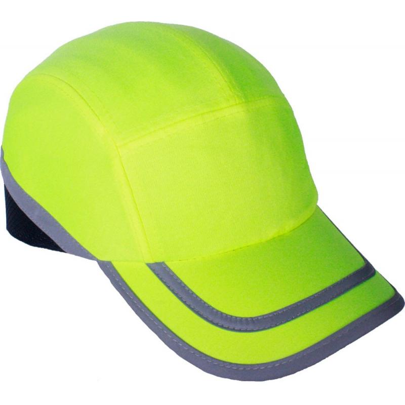 Gorra protección 16x14x28cm algodón y poliester con refuerzo abs amarilla - Imagen 1