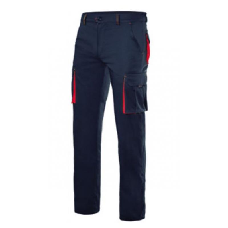 Pantalon trabajo talla 58 16% poliester 46% algodón 38% emet negro y rojo STRETCH - Imagen 1