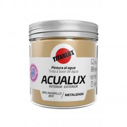 Pintura manualidades al agua 250ml acualux amarillo oro TITANLUX - Imagen 1