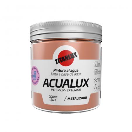 Pintura manualidades al agua 250ml acualux cobre TITANLUX - Imagen 1