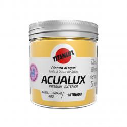 Pintura manualidades al agua 250ml acualux amarillo plátano TITANLUX - Imagen 1