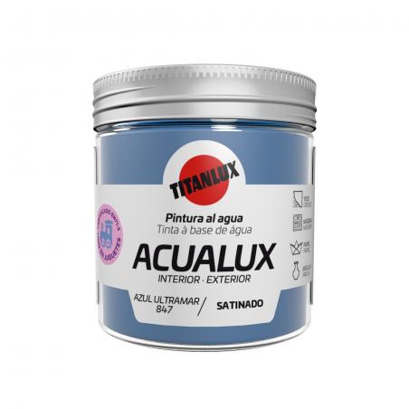Pintura manualidades al agua 250ml acualux azul ultramar TITANLUX - Imagen 1