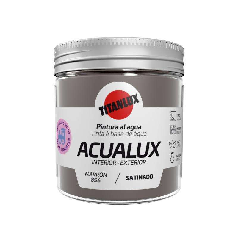 Pintura manualidades al agua 250ml acualux marrón TITANLUX - Imagen 1