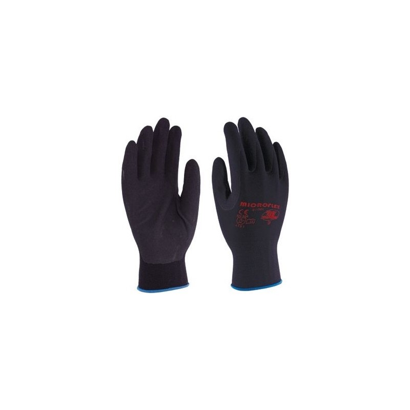 Guante mecanico nitrilo microflex talla 8 gris/negro 3L