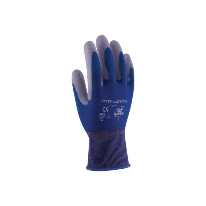Guante mecanico nylon supercontac talla 8 azul 3L