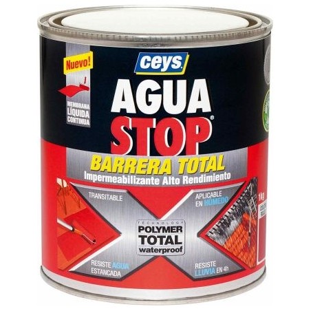 IMPERMEABILIZANTE POLIMERO LIQUIDO GRIS 1KG AGUASTOP CEYS