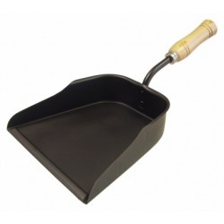 RECOGEDOR METALICO MANGO MADERA 24X23 CM