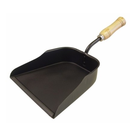 RECOGEDOR METALICO MANGO MADERA 24X23 CM
