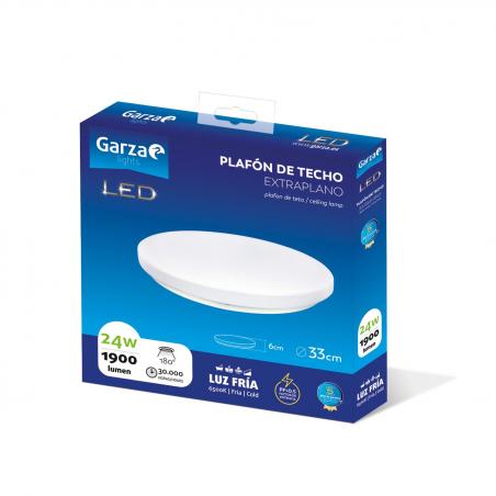 Plafon redondo 24w 40,2x40,2x44,5 cm 1900 lm 6500k diametro 33 cm - Imagen 1