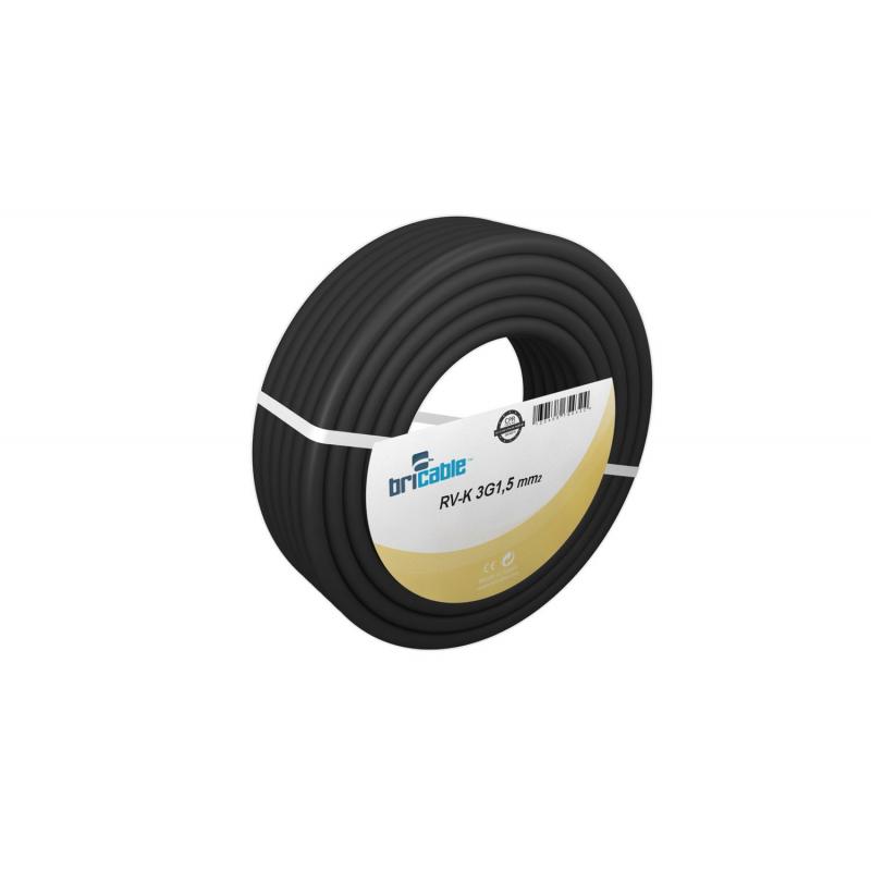 Cable libre halogenuros 3x1,5mm 50m negro - Imagen 1
