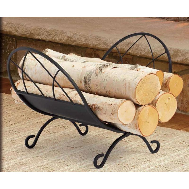 Cesta leña negro hierro forjado VIVAHOGAR - Imagen 1