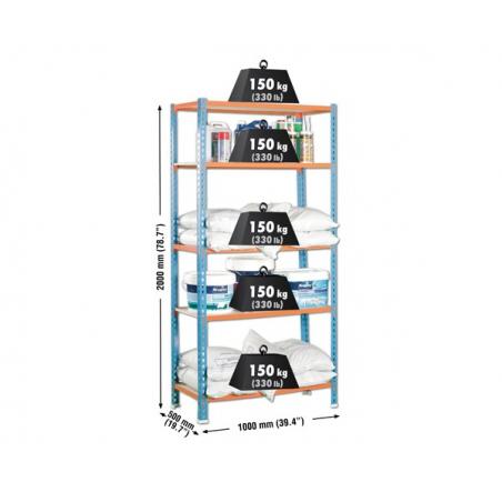 Estanteria 5 baldas sin tornillos hasta 150kg SIMON RACK - Imagen 1