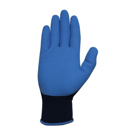 Guante jardinería azul T.L-9 palma latex nylon JUBA - Imagen 1