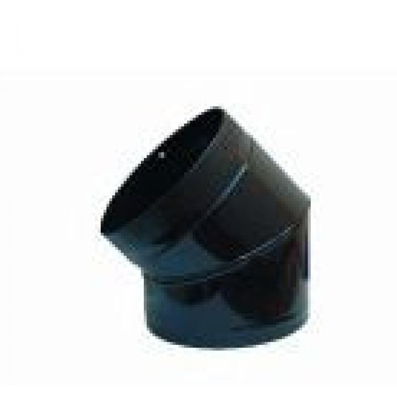 Codo tubo estufa 45º 150 mm acero pintado negro EXOJO - Imagen 1