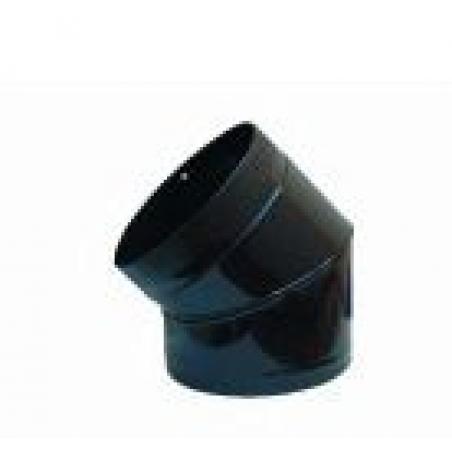Codo tubo estufa 45º 150 mm acero pintado negro EXOJO - Imagen 1