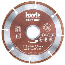 Disco corte madera amoladora 115mm carburo KWB - Imagen 1