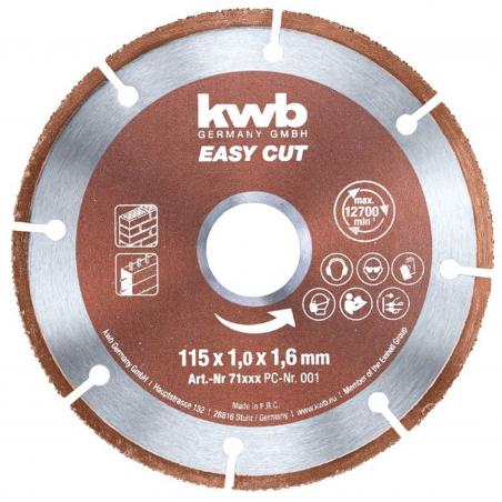 Disco corte madera amoladora 115mm carburo KWB - Imagen 1