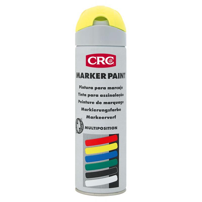 Pintura marcaje obra 500ml amarillo fluorecente CRC - Imagen 1