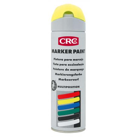 Pintura marcaje obra 500ml amarillo fluorecente CRC - Imagen 1