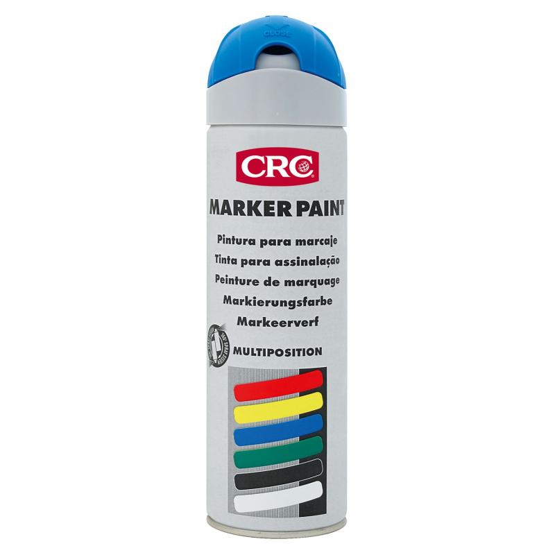 Pintura marcaje obra 500ml azul fluorecente CRC - Imagen 1