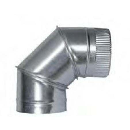 Codo 90º estufa rizado acero galvanizado 200mm EXOJO - Imagen 1