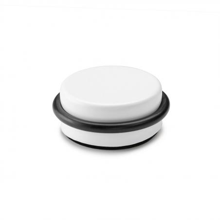 Tope puerta adhesivo plastico aluminio blanco INOFIX - Imagen 1