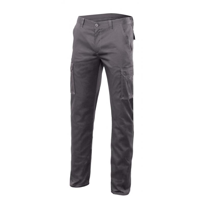 Pantalón elástico trabajo gris talla 52 VELILLA