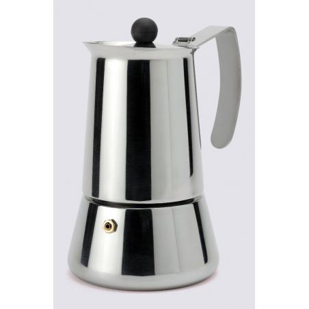 Cafetera acero inoxidable cocina inducción 4 tazas BRA