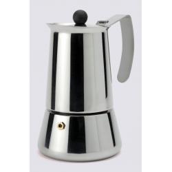 Cafetera acero inoxidable cocina inducción 6 tazas BRA
