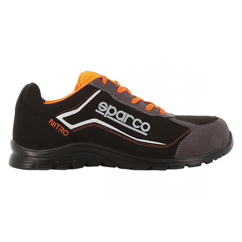 Zapato seguridad T42 negro naranja SPARCO