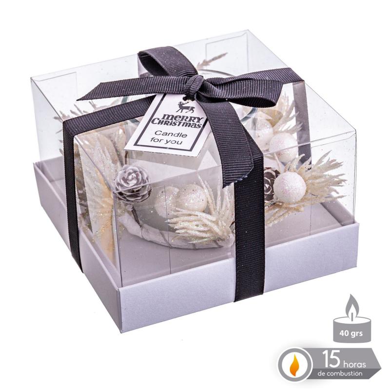 Vela decorativa muerdago 6,7cm JUINSA