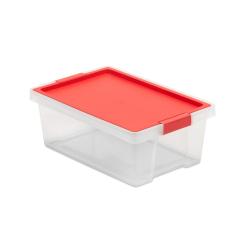 Caja ordenación plastico multiusos 7lt tapa roja TATAY