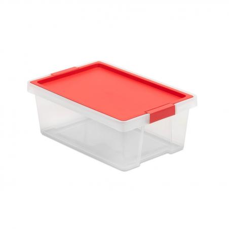 Caja ordenación plastico multiusos 7lt tapa roja TATAY