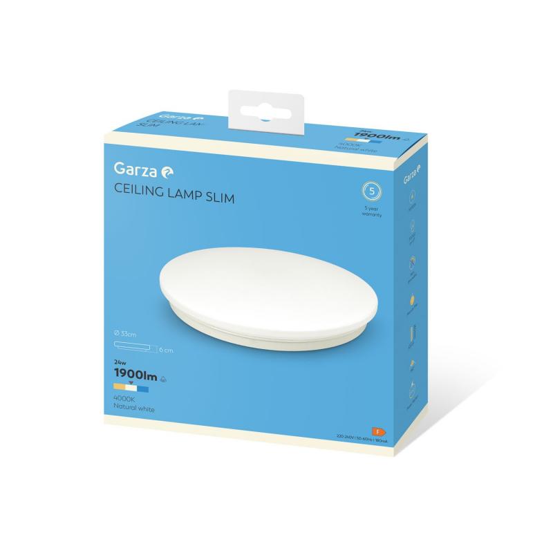 Plafón led 24w superficie redondo ø33 GARZA