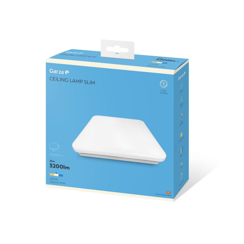 Plafón led 36w superficie cuadrado GARZA