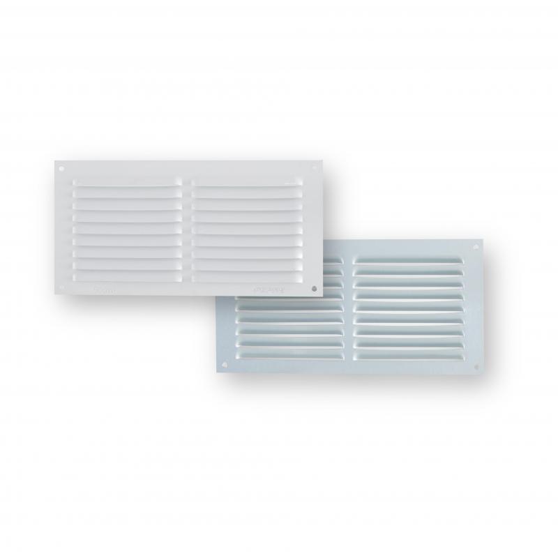 Rejilla ventilación aluminio blanco 100x200 mm espesor 0,6mm FEPRE